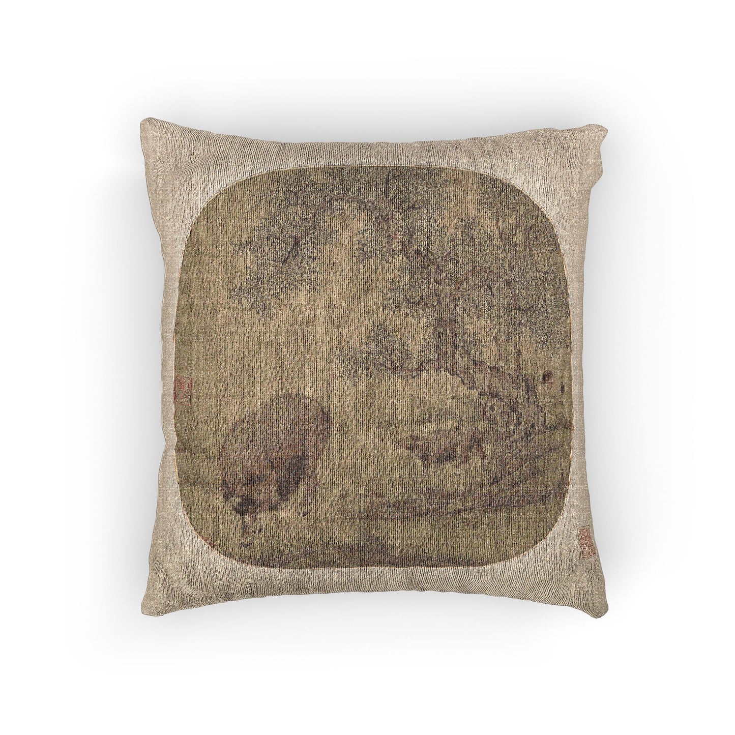 101_man-buffalo-and-calf | Woven Pillow