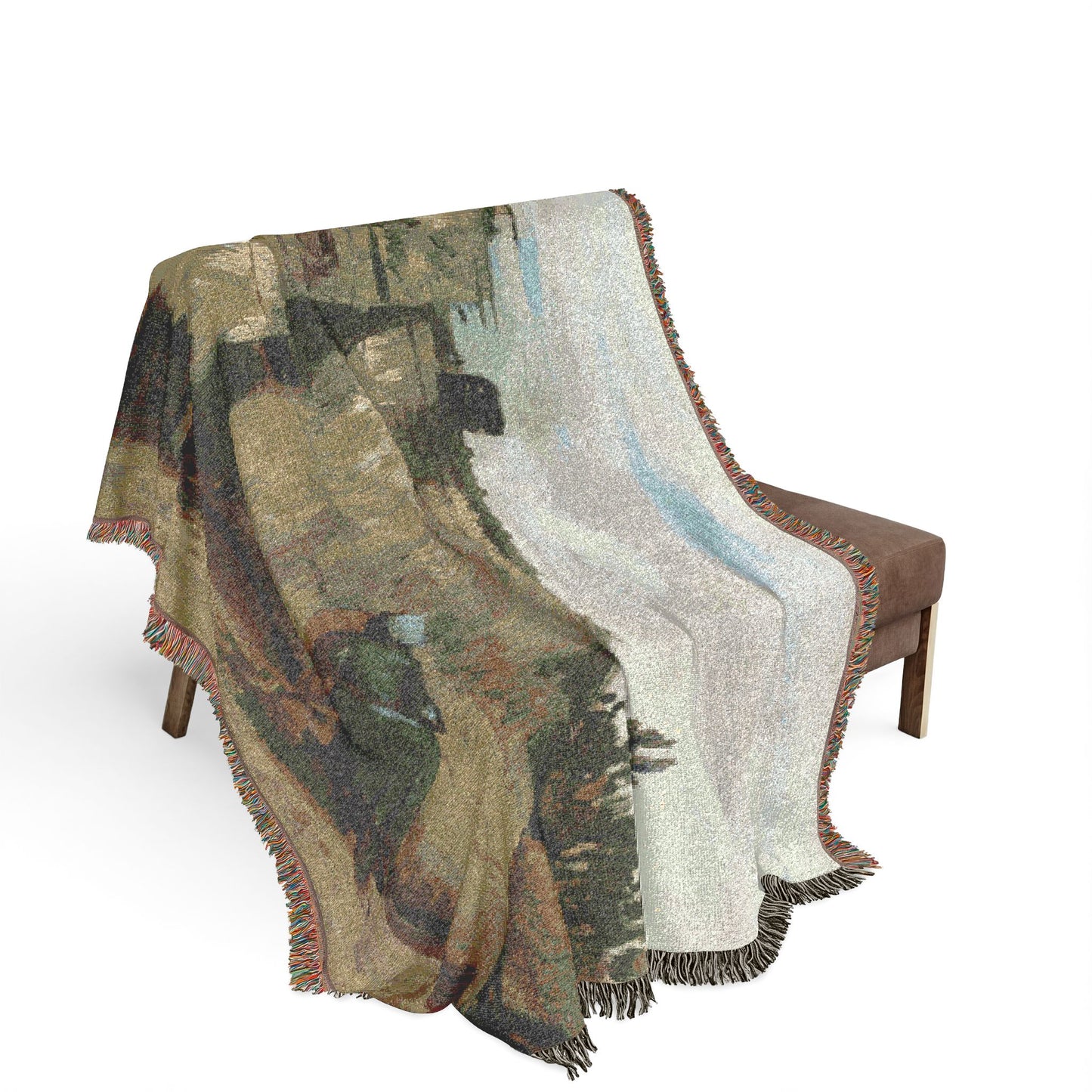 Vincent van Gogh - A Peasant Woman Digging in Front of Her Cottage | Woven Tapestry Blanket
