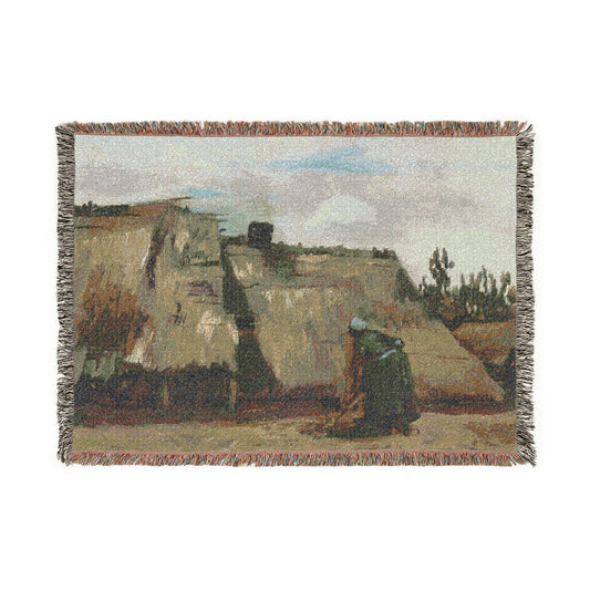 A Peasant Woman Digging — Van Gogh Tapestry Blanket