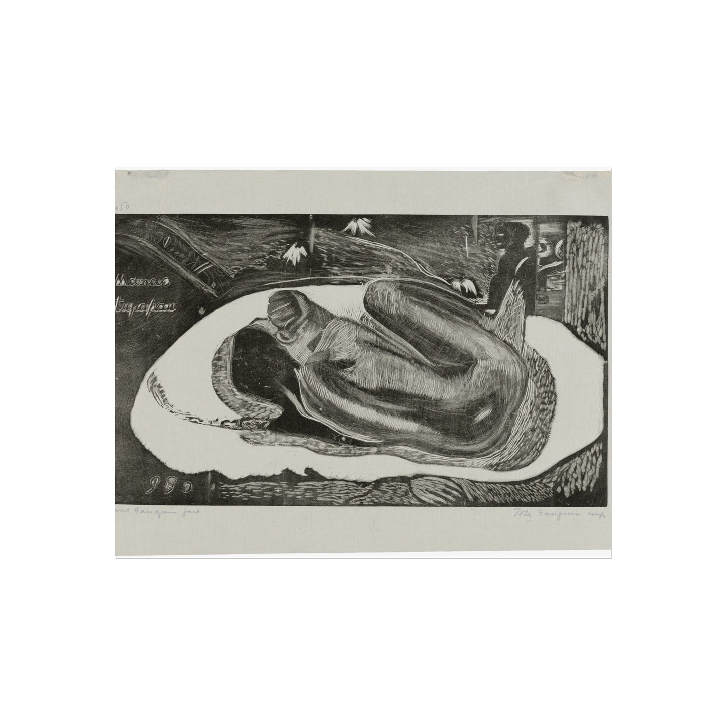 Paul Gauguin - Manao tupapau (She Thinks of the Ghost or The Ghost Thinks of Her), from the Noa Noa Suite | Fine Art Poster