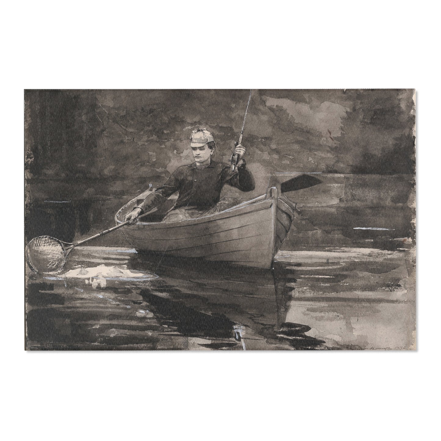 Winslow Homer - Netting the Fish | Area Rug