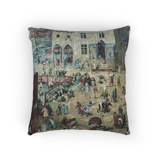 Children's Games — Pieter Bruegel the Elder Woven Pillow