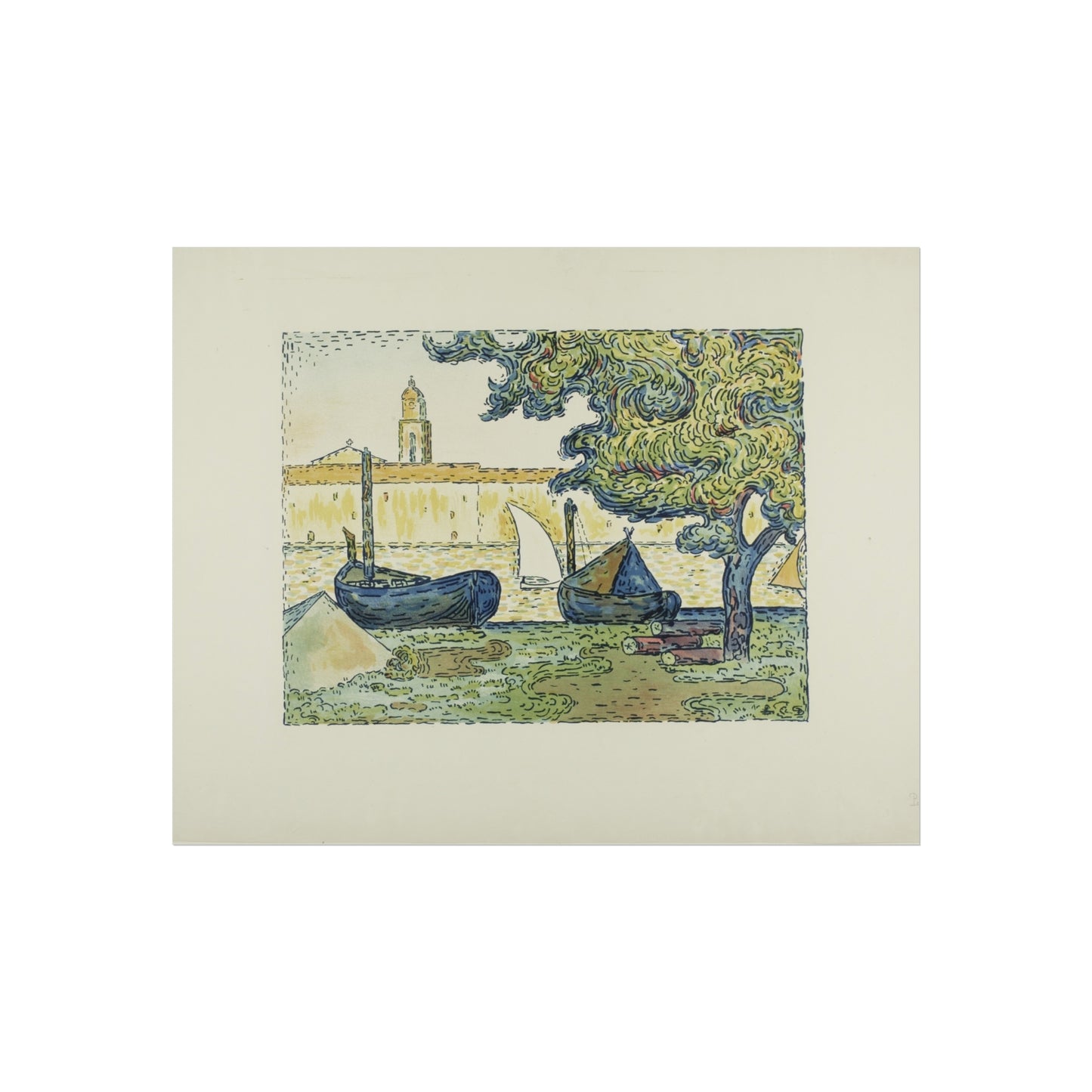 Paul Signac - The Port of St. Tropez II, from the seventh album of L'Estampe originale | Fine Art Poster