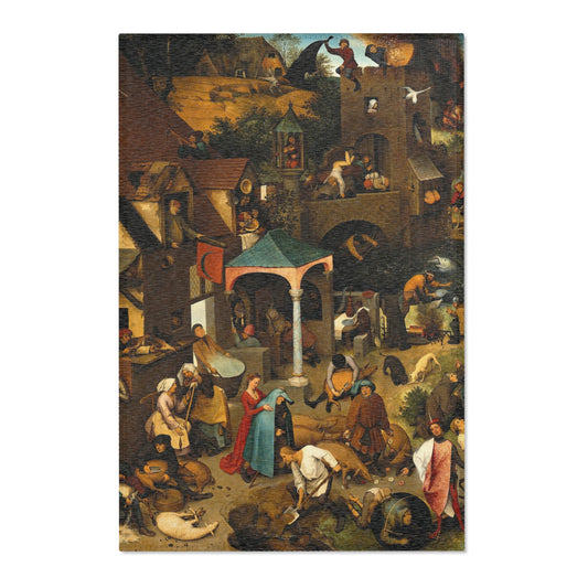 The Dutch Proverbs — Bruegel Area Rug
