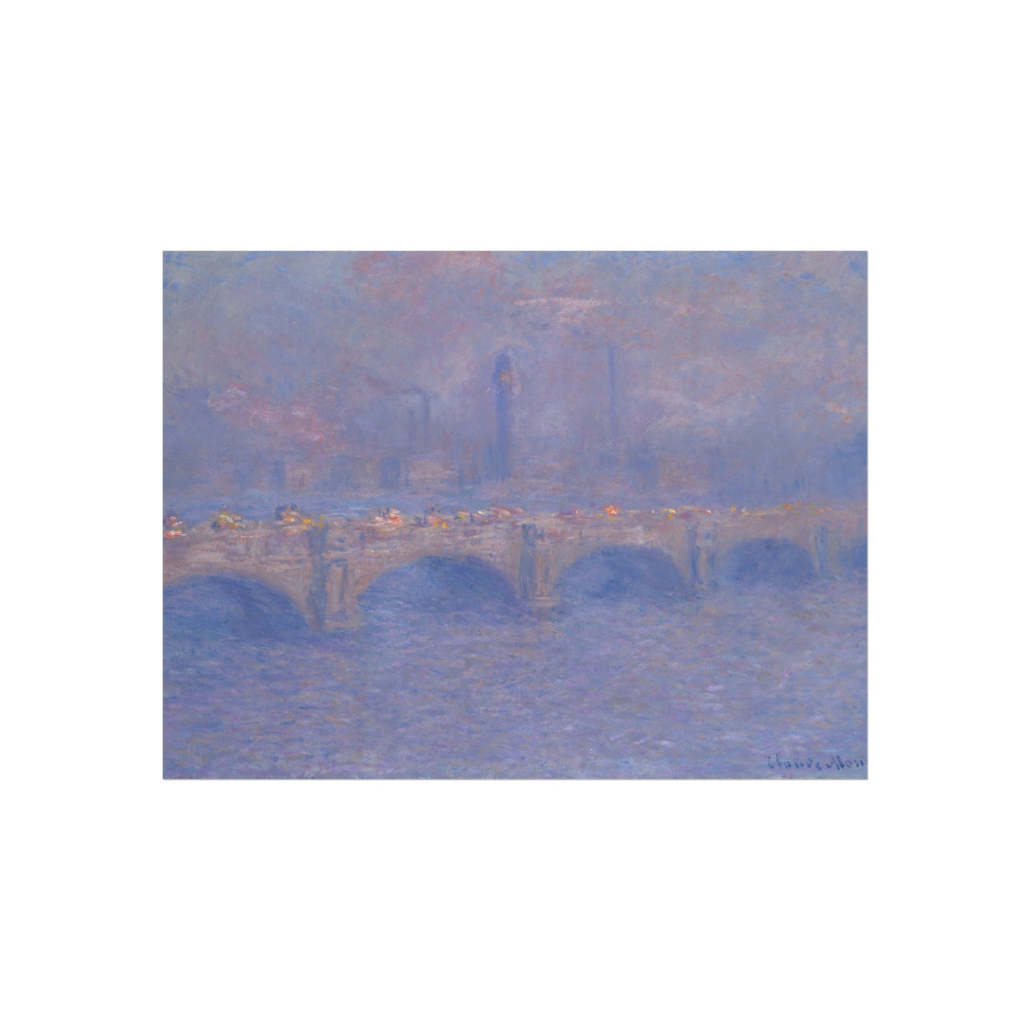 Claude Monet - Waterloo Bridge, Sunlight Effect | Fine Art Poster