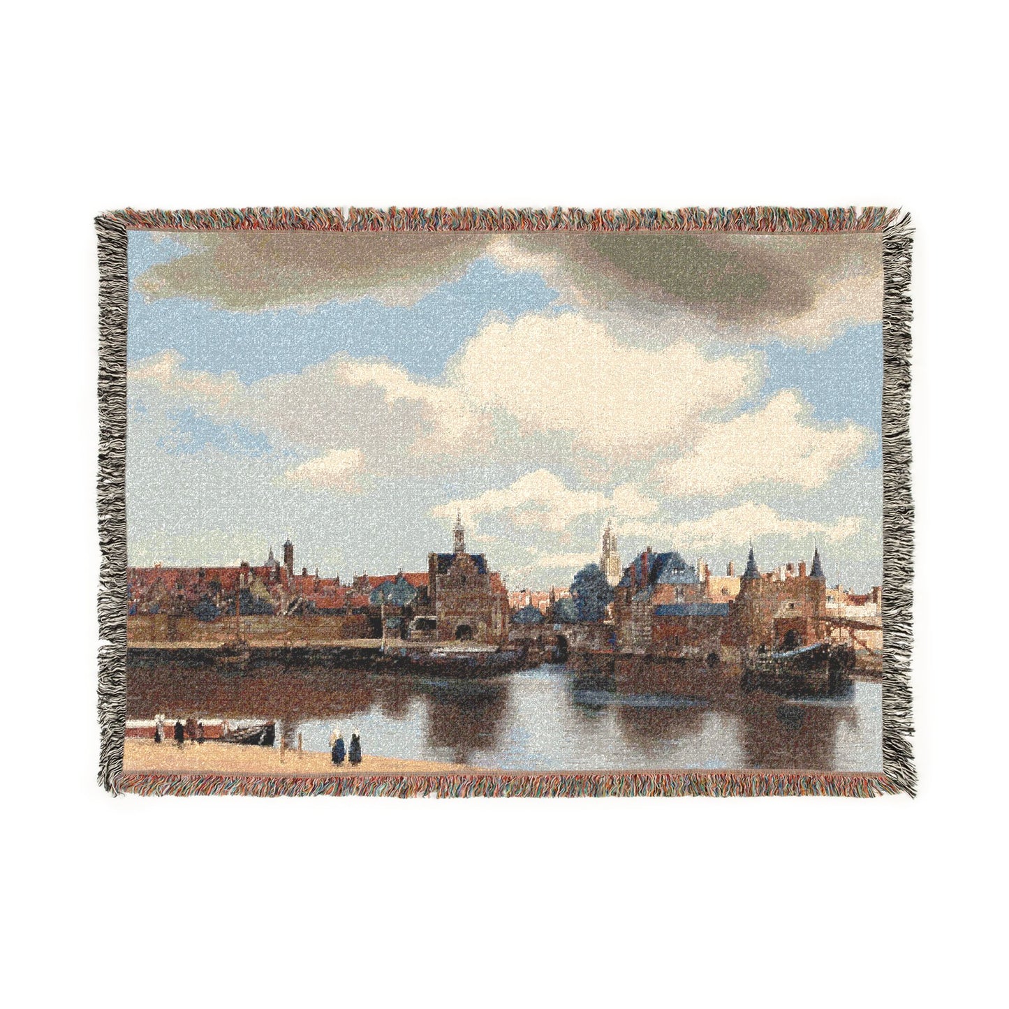 Johannes Vermeer - View of Delft - 92 - Mauritshuis | Woven Tapestry Blanket
