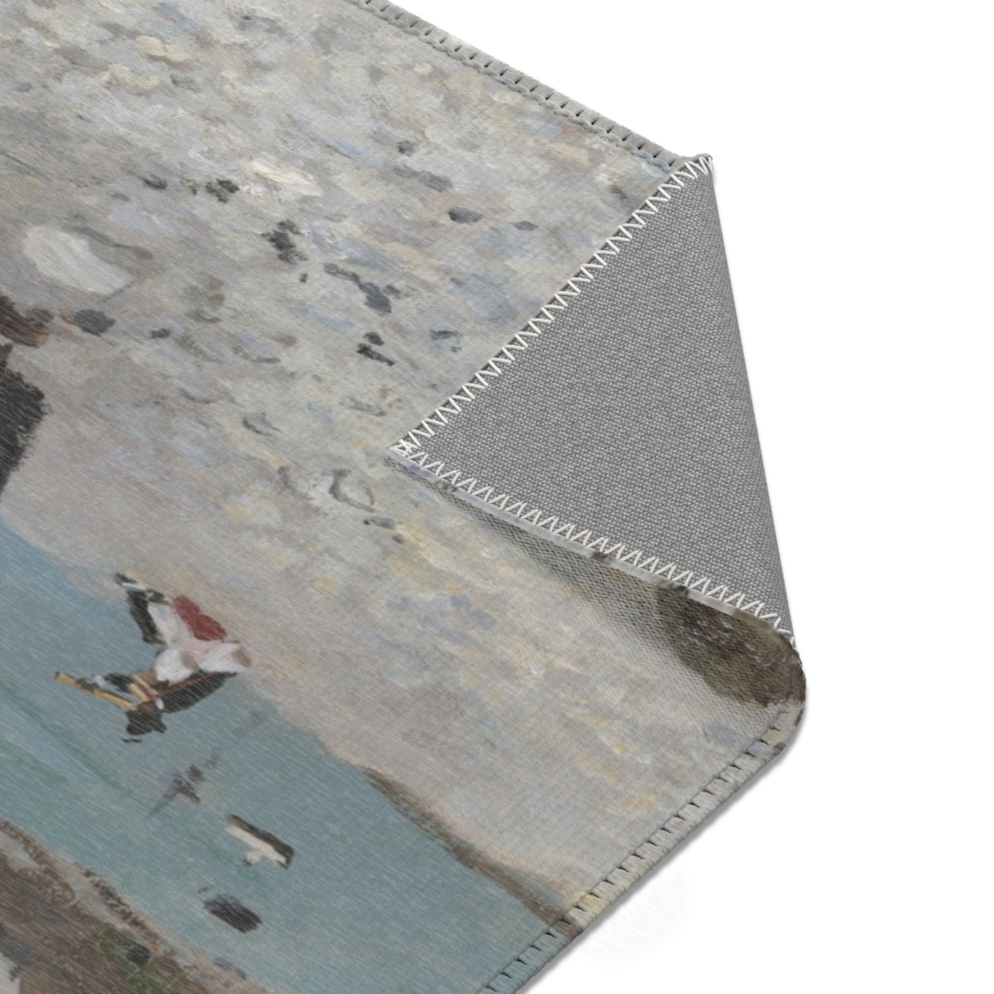 Claude Monet - The Beach at Sainte-Adresse | Area Rug