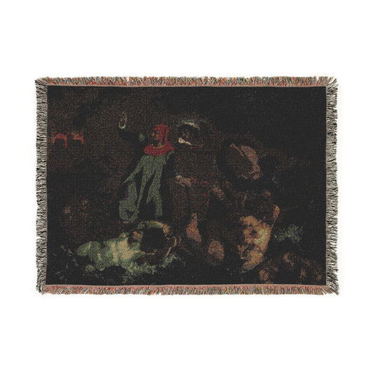 Dante's Bark (after Delacroix) Tapestry Blanket