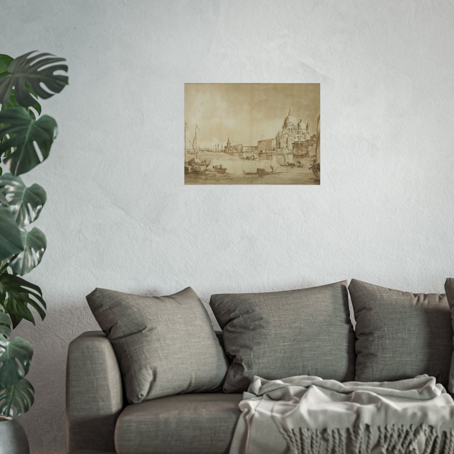Imitator of Francesco Guardi - Bacino di San Marco with the Dogana del Mare and Santa Maria della Salute | Fine Art Poster