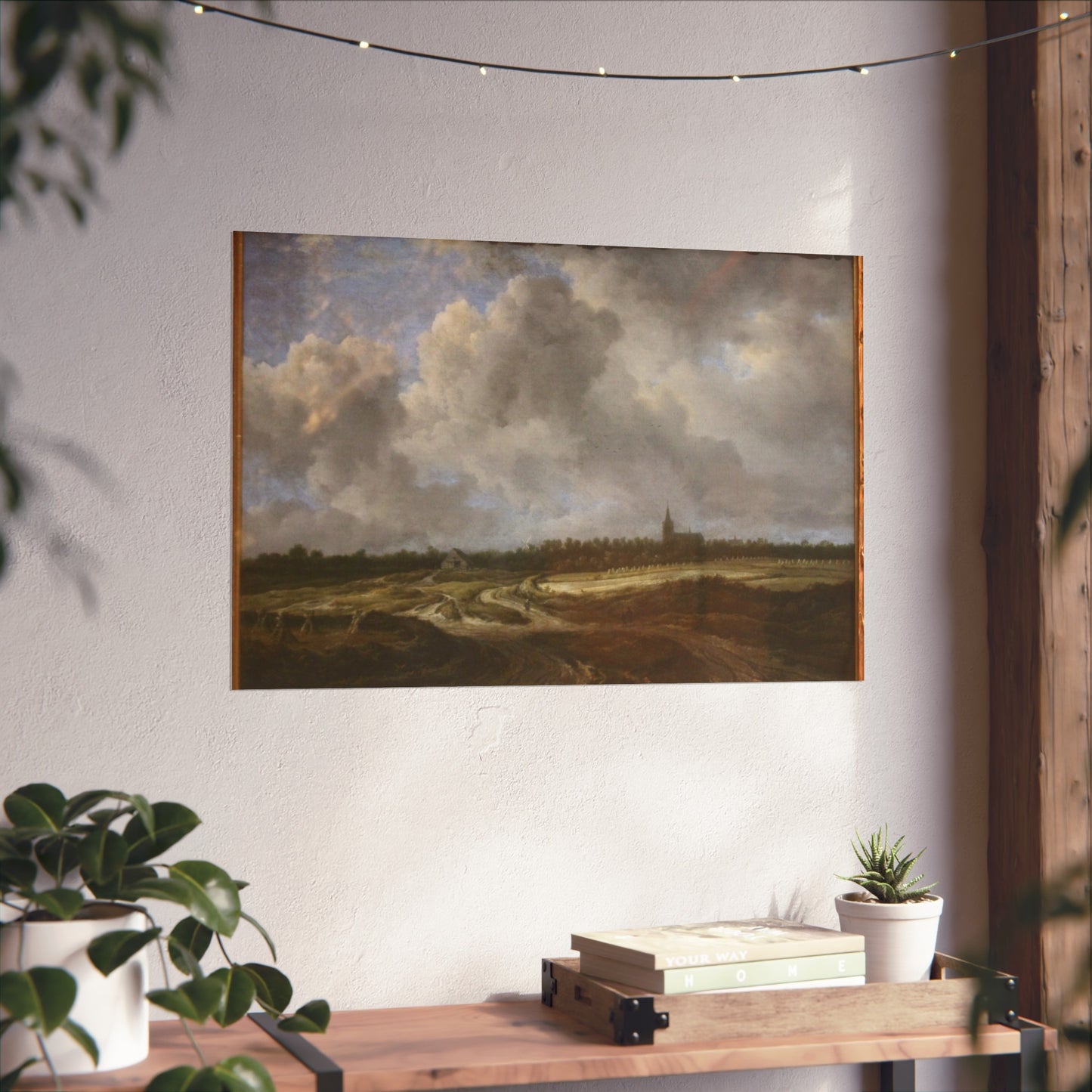 Dresden, Gemäldegalerie Alte Meister, Jacob van Ruisdael, ein Walddorf hinter Dünen | Fine Art Poster