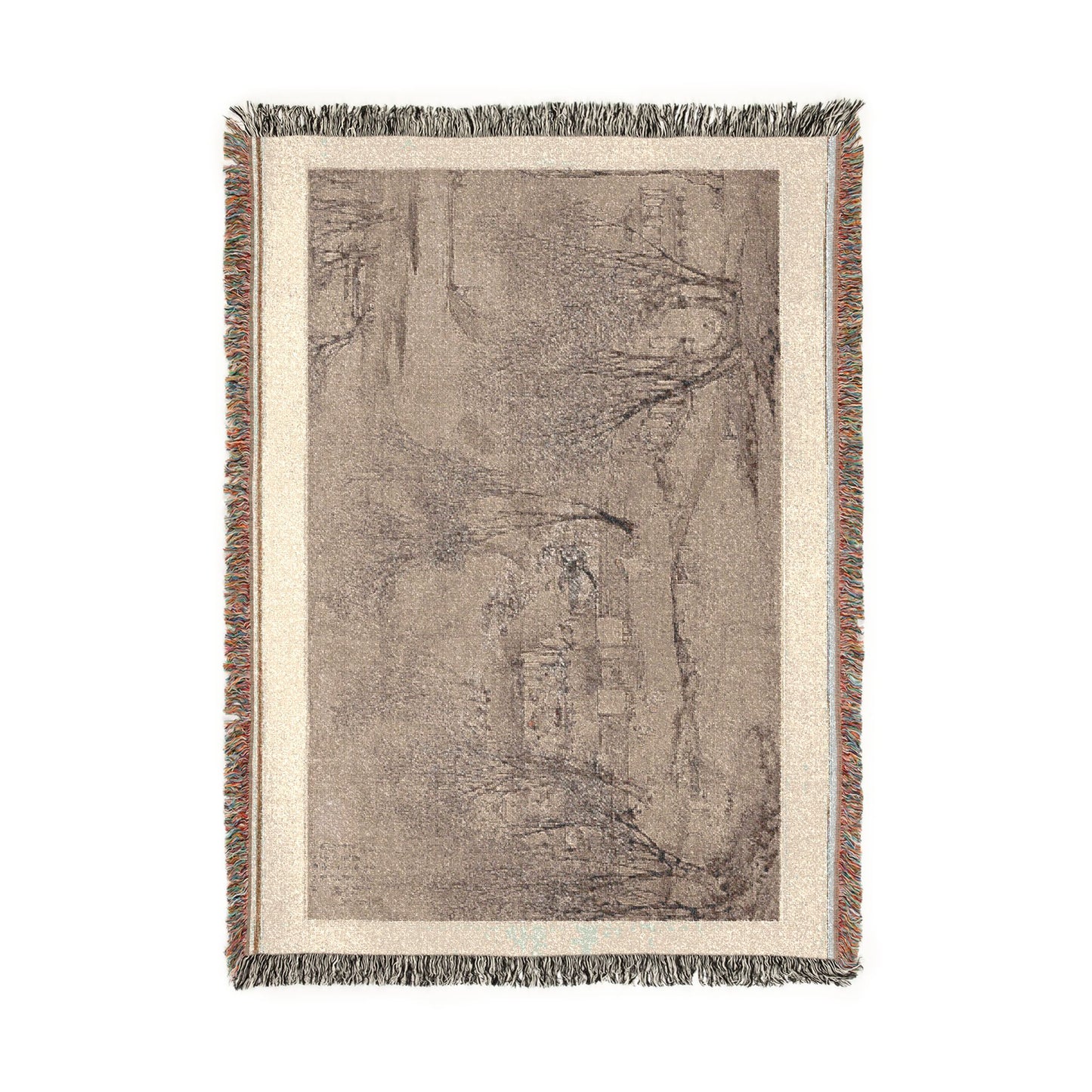 115_new-year-s-day-in-a-village-at-stone-lake | Woven Tapestry Blanket