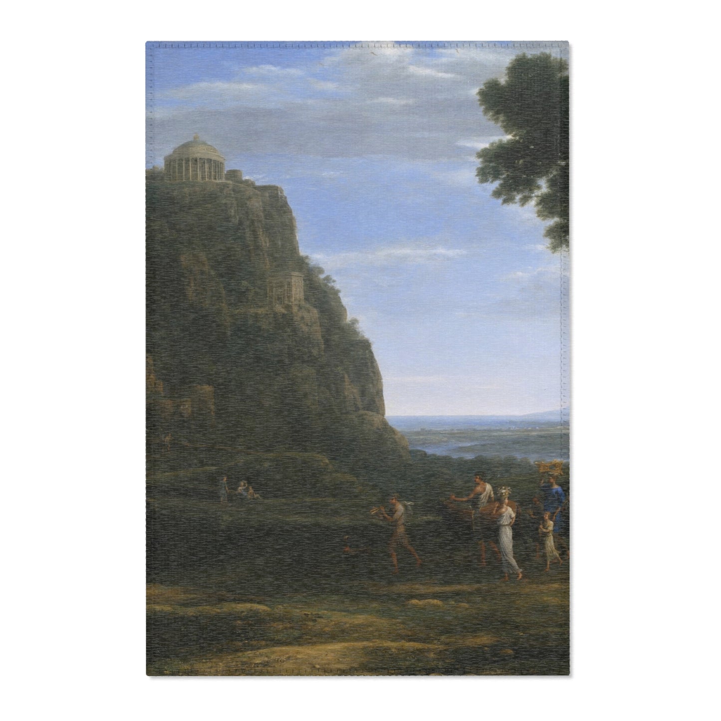Claude Lorrain - View of Delphi with a Procession | Area Rug