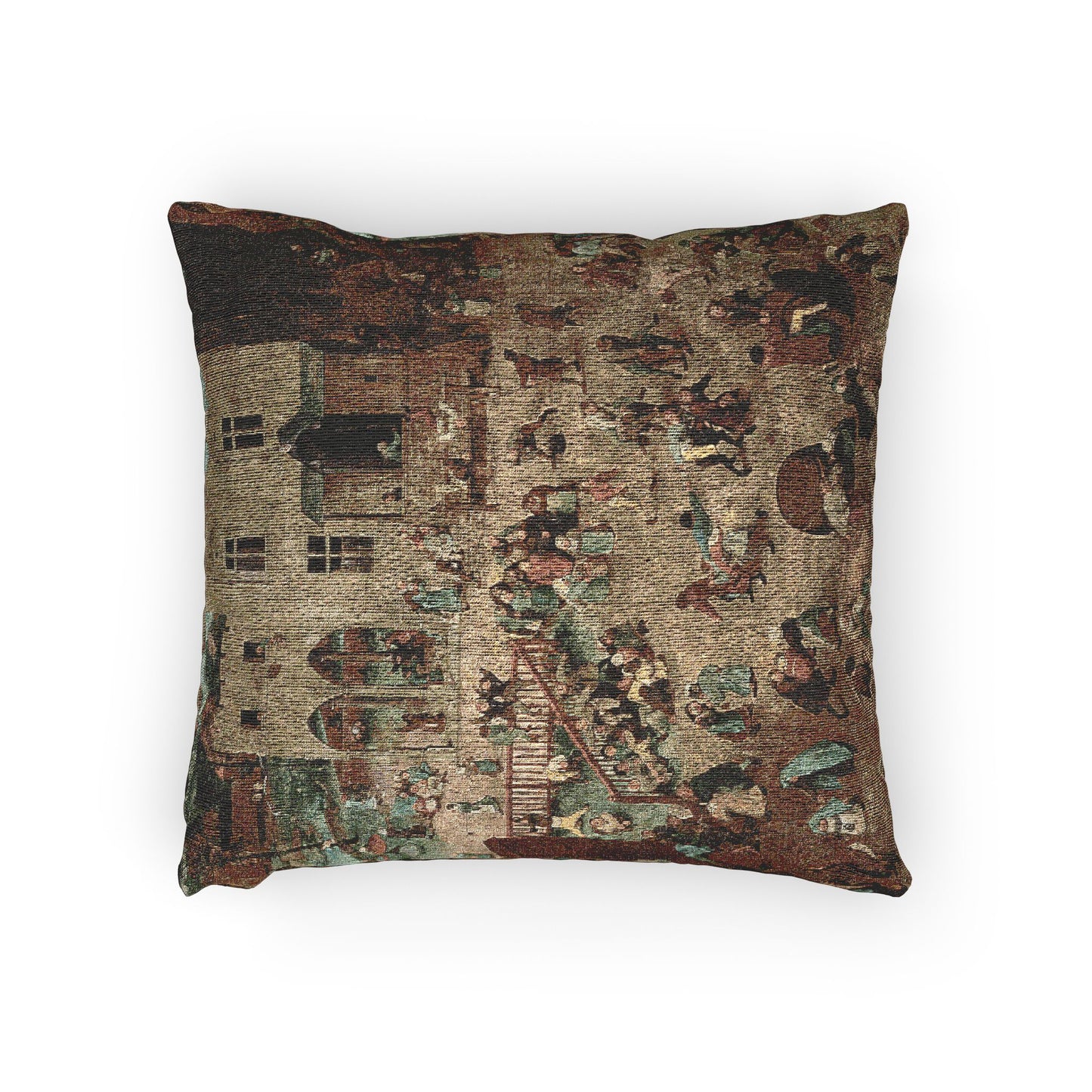 Pieter Bruegel the Elder - Children’s Games - Google Art Project | Woven Pillow