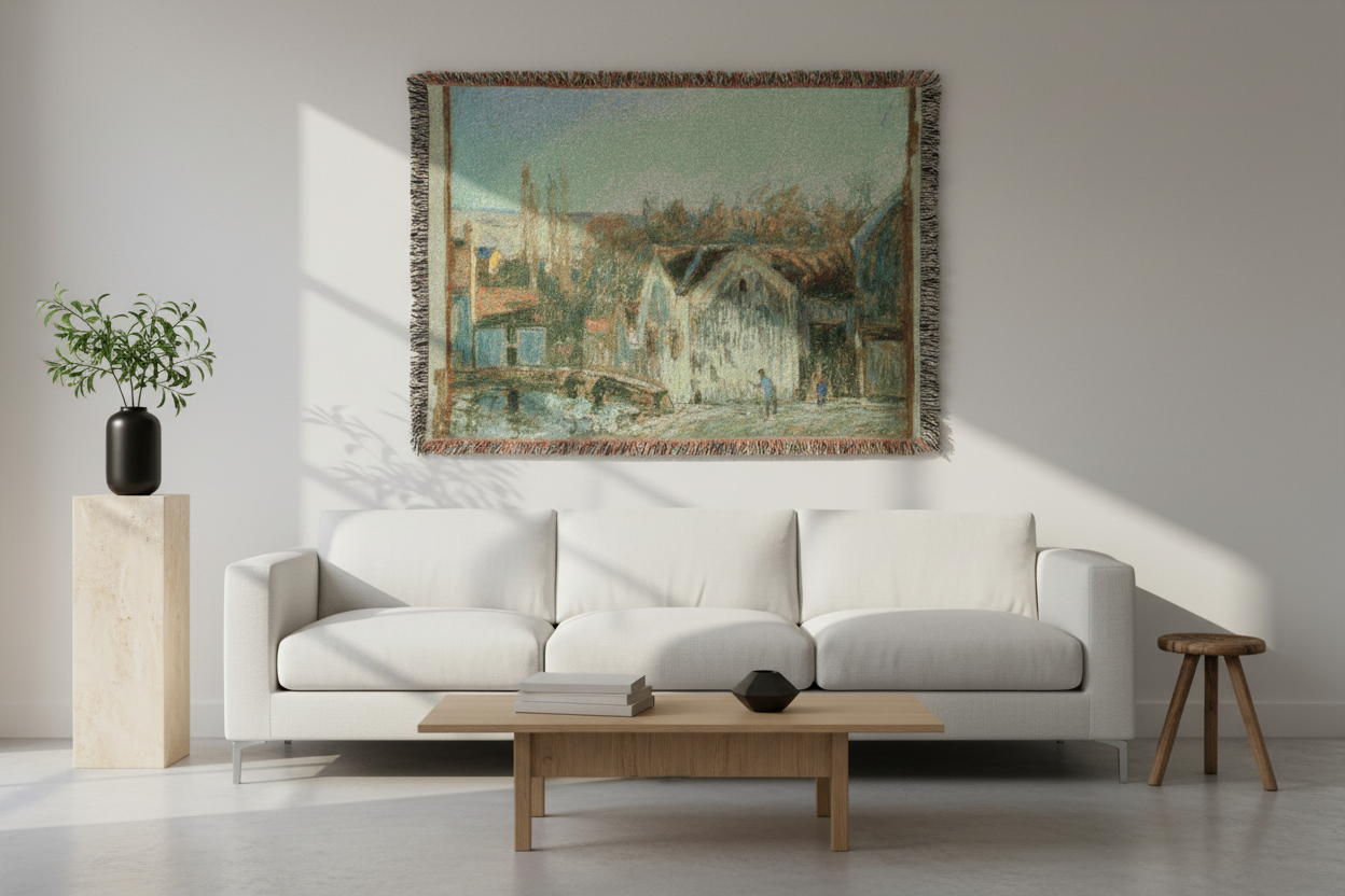 A Corner of Moret-sur-Loing — Sisley Tapestry Blanket