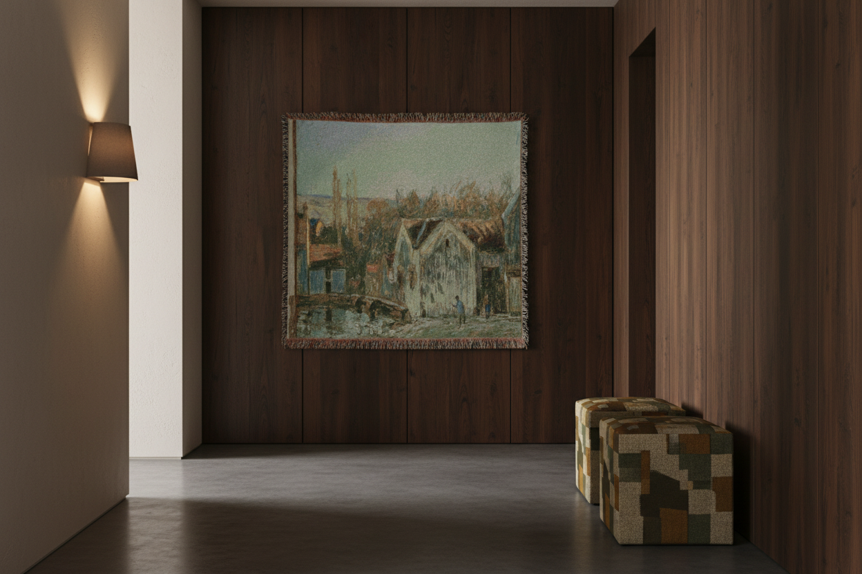 A Corner of Moret-sur-Loing — Sisley Tapestry Blanket