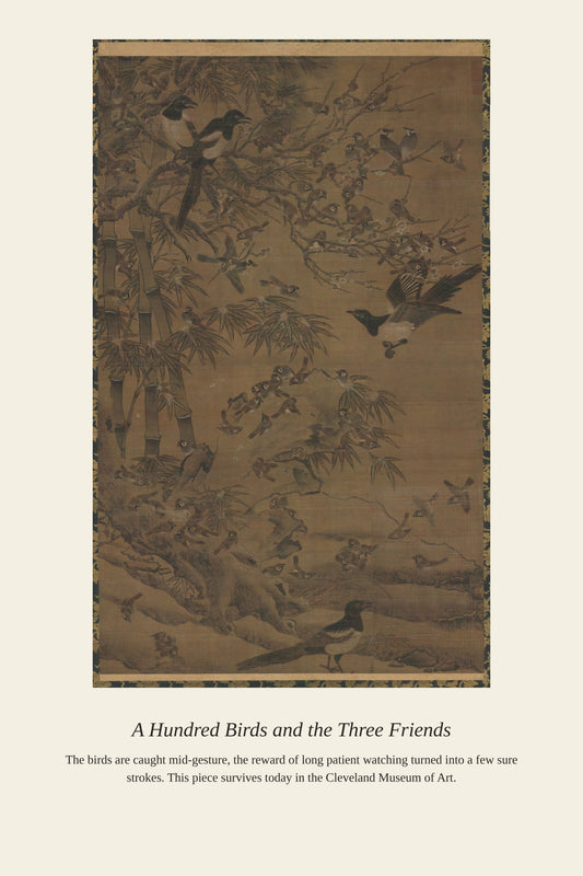 A Hundred Birds and the Three Friends - Antique Natural History Print