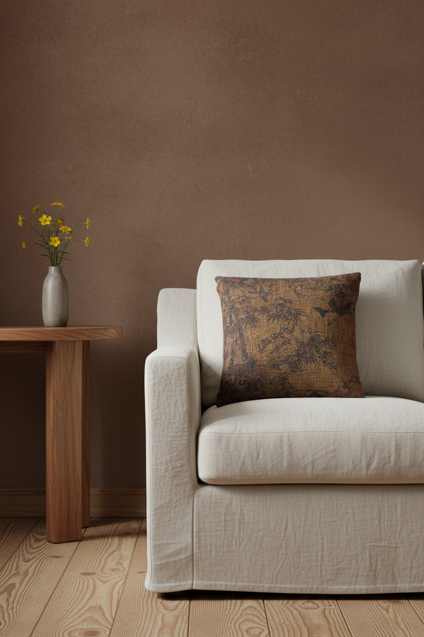 A Hundred Birds and the Three Friends Pillow
