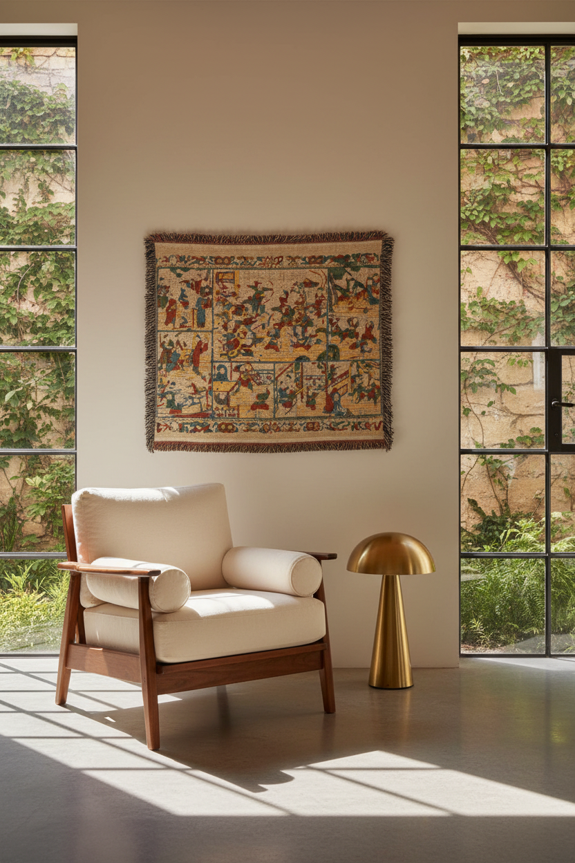 A Newly Cut Print: Scenes Tapestry Blanket