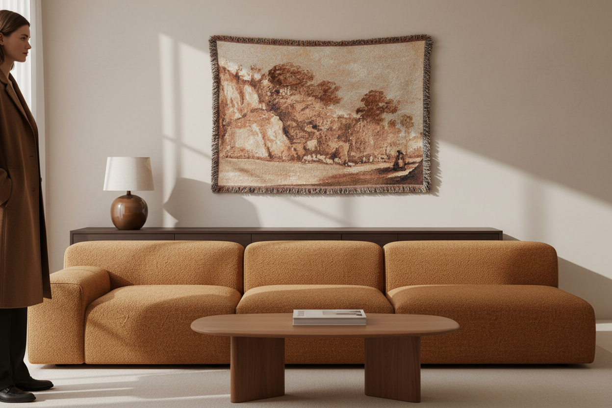 A Rocky Hillside — Lorrain Tapestry Blanket
