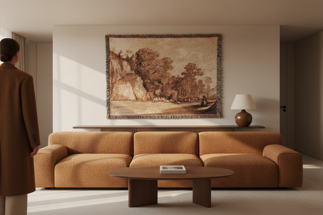 A Rocky Hillside — Lorrain Tapestry Blanket