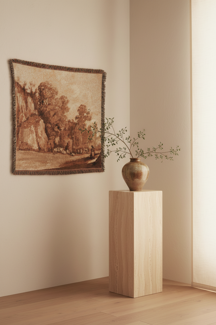 A Rocky Hillside — Lorrain Tapestry Blanket