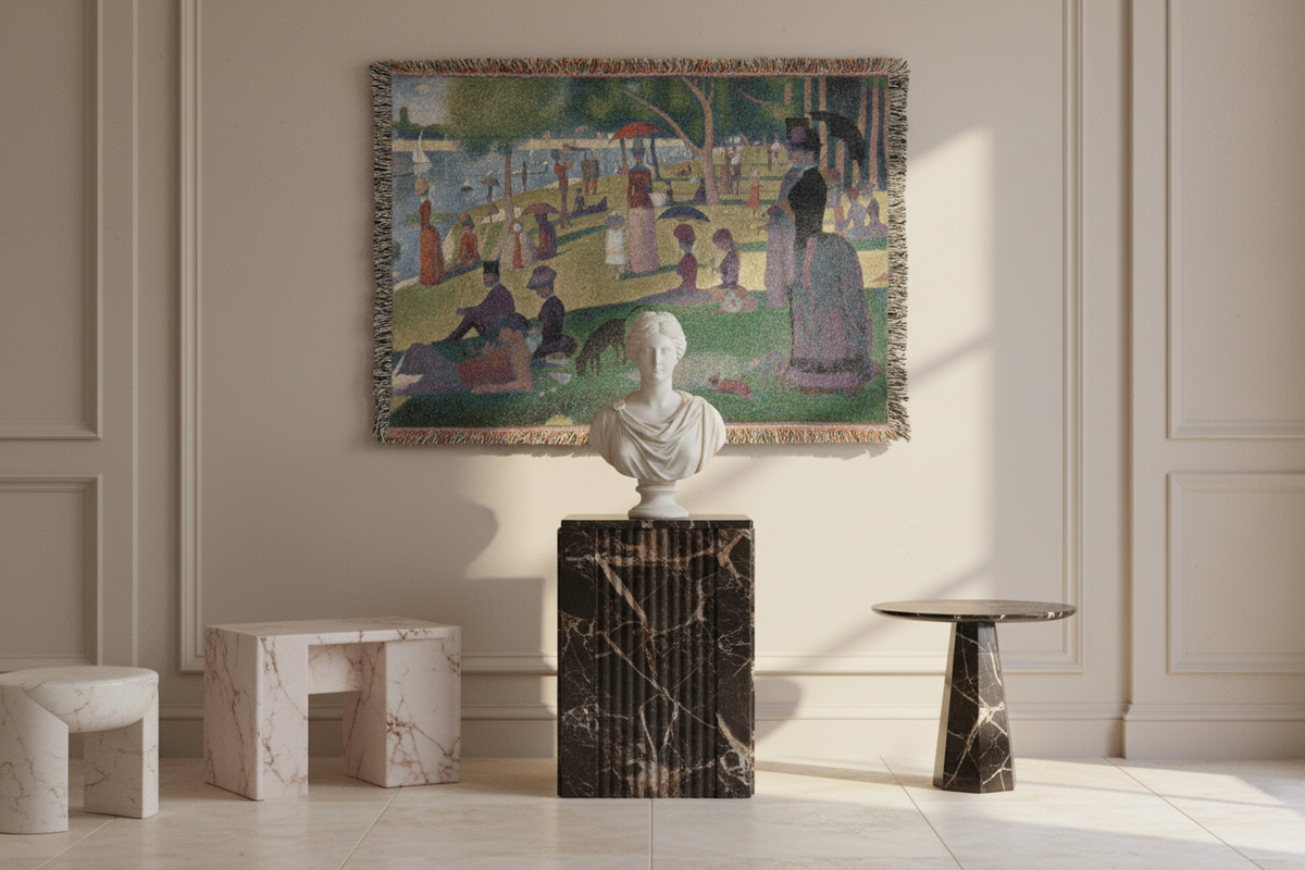 A Sunday on La Grande Jatte — Seurat Tapestry Blanket