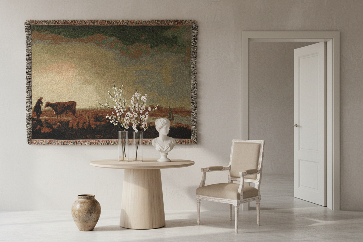 A View of Vianen — Cuyp Tapestry Blanket