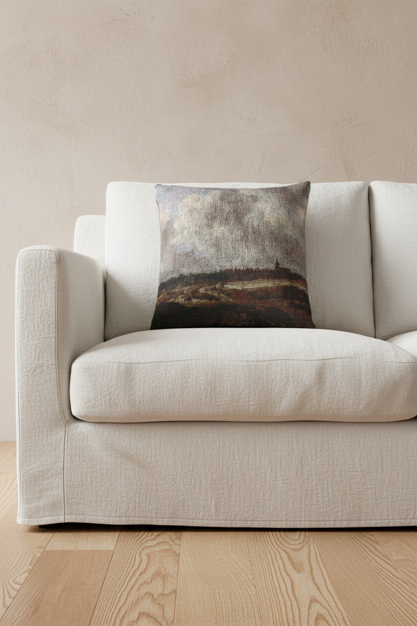 A Wooded Village behind the Dunes — Ruisdael Pillow