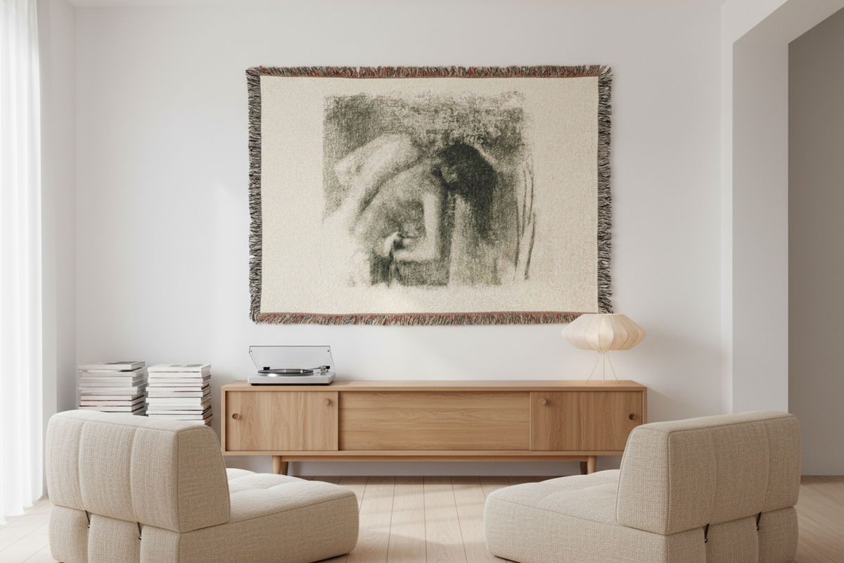 After the Bath (Large Version) — Degas Tapestry Blanket