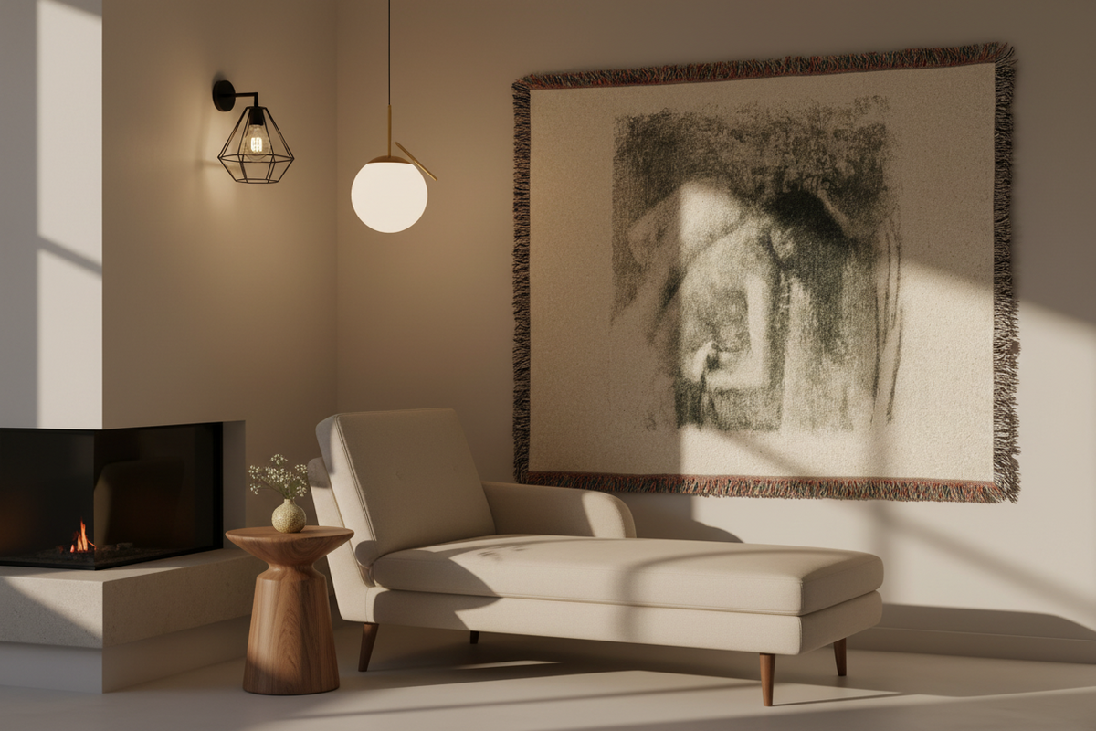 After the Bath (Large Version) — Degas Tapestry Blanket