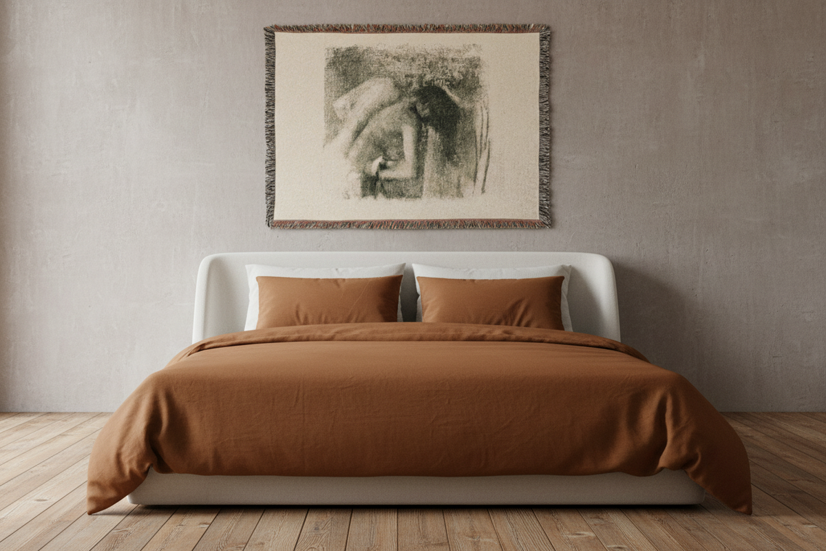 After the Bath (Large Version) — Degas Tapestry Blanket