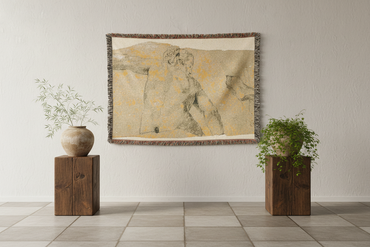 Allegory of Love Infidelity — Delacroix Tapestry Blanket