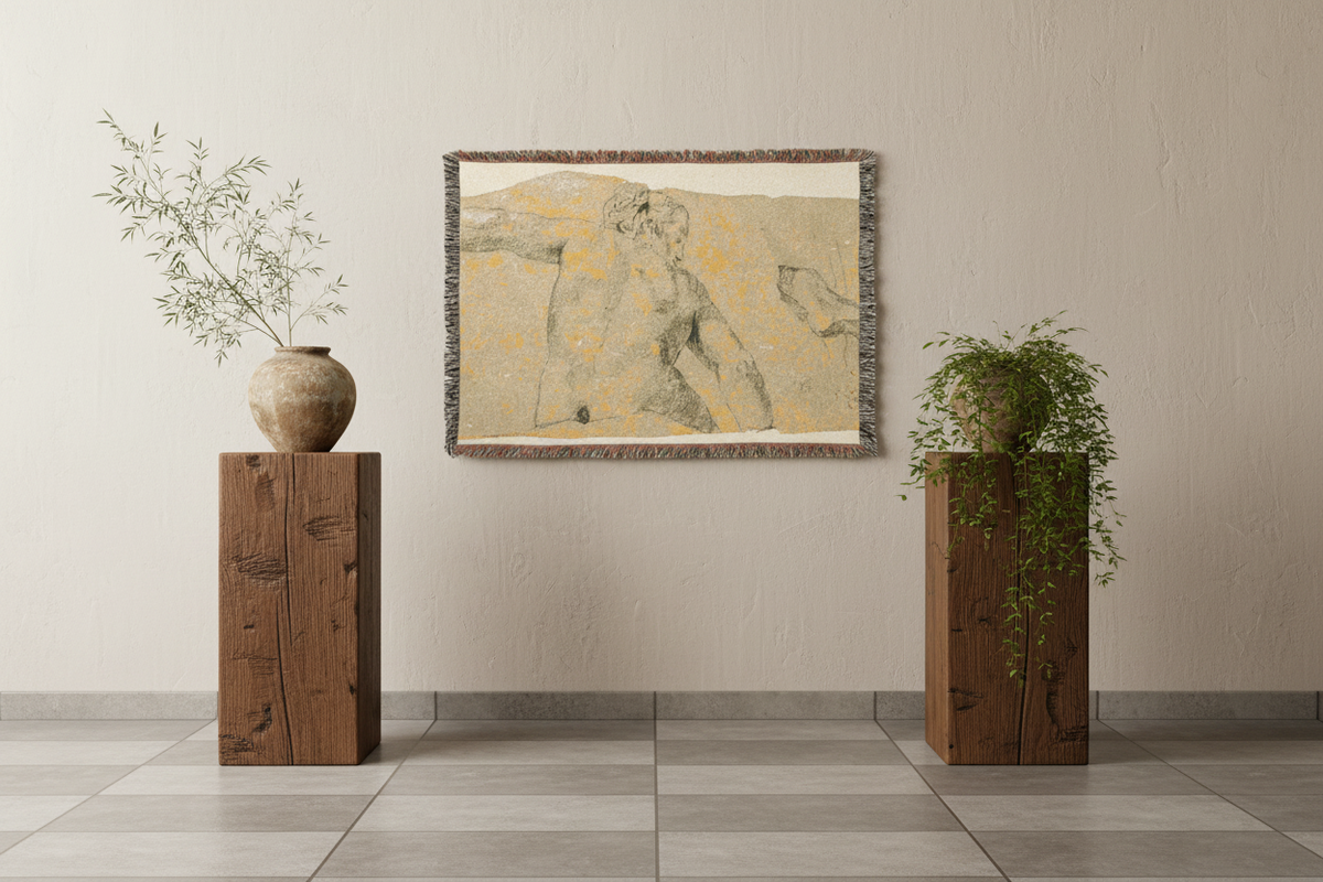Allegory of Love Infidelity — Delacroix Tapestry Blanket