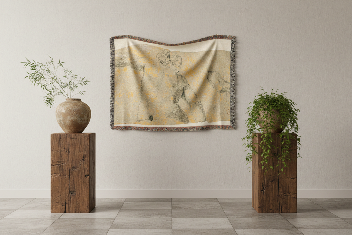 Allegory of Love Infidelity — Delacroix Tapestry Blanket
