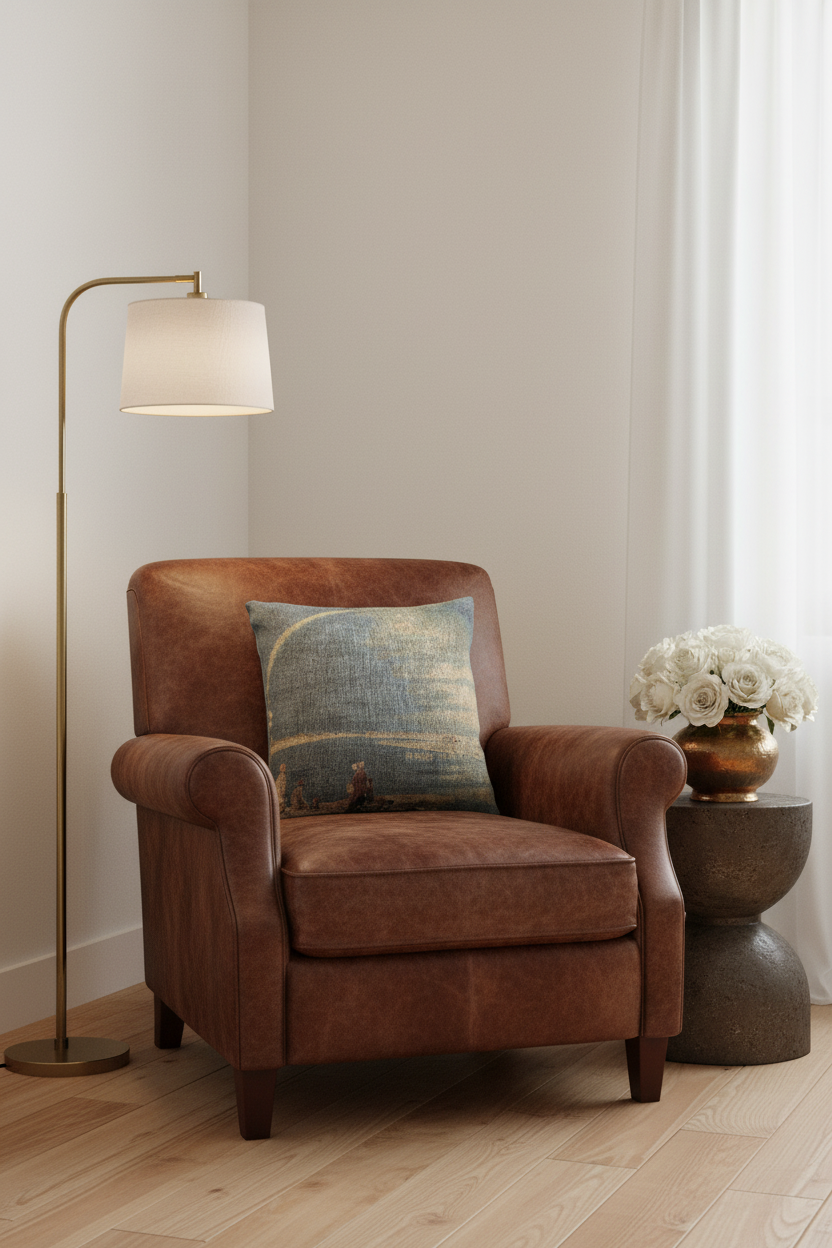 An April Shower A View — Turner Pillow