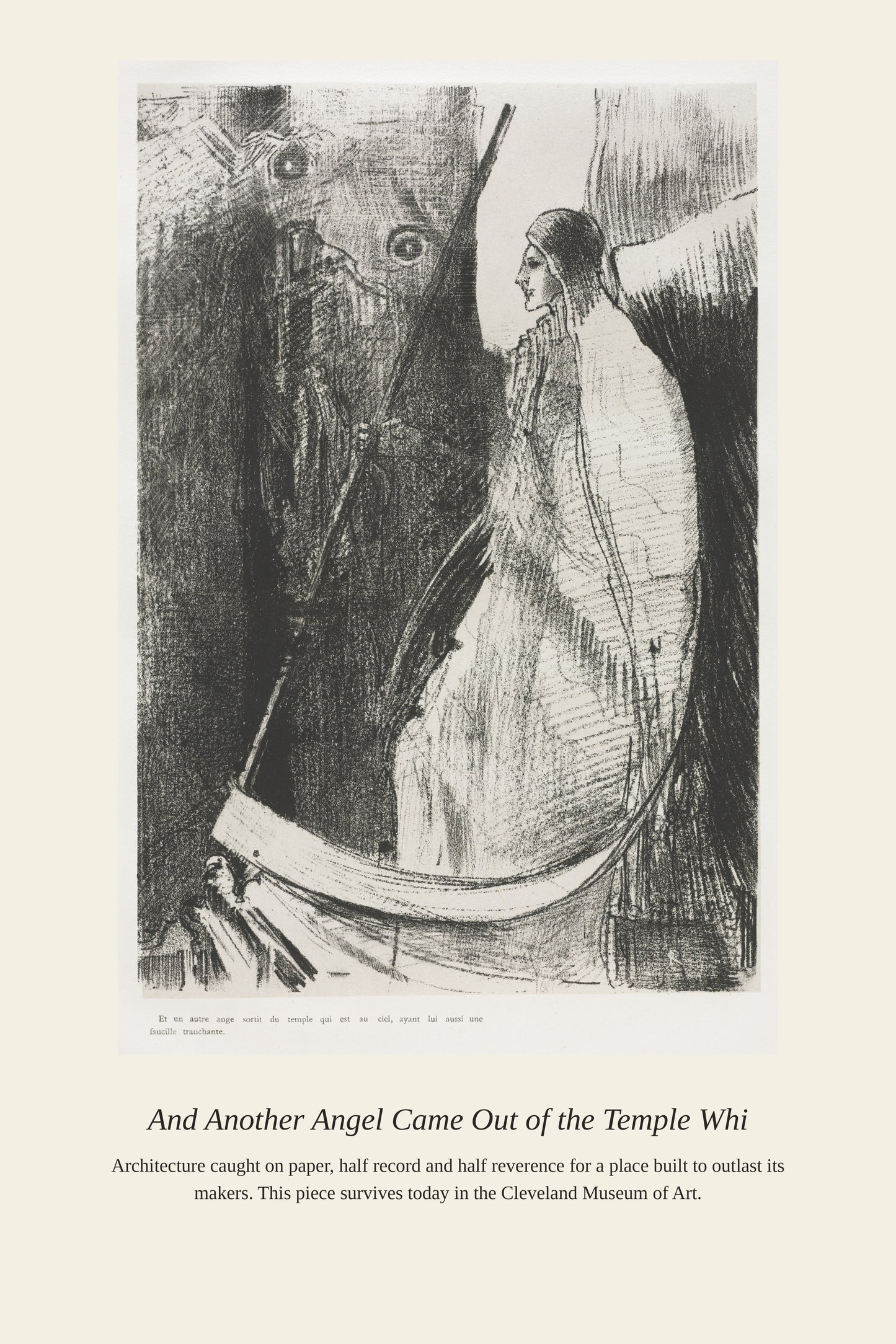And Another Angel Came Out - Antique Religious Art Print