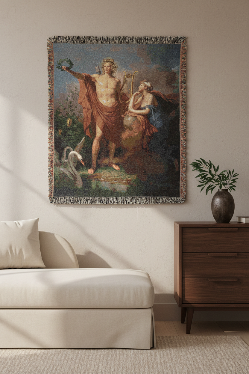 Apollo, God of Light Tapestry Blanket