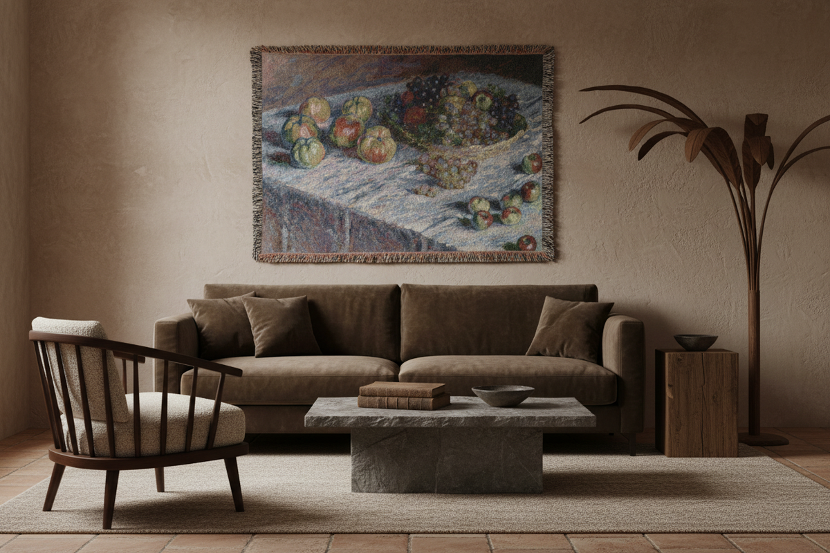 Apples and Grapes — Monet Tapestry Blanket