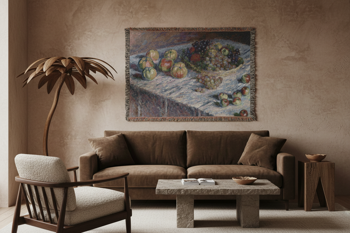 Apples and Grapes — Monet Tapestry Blanket