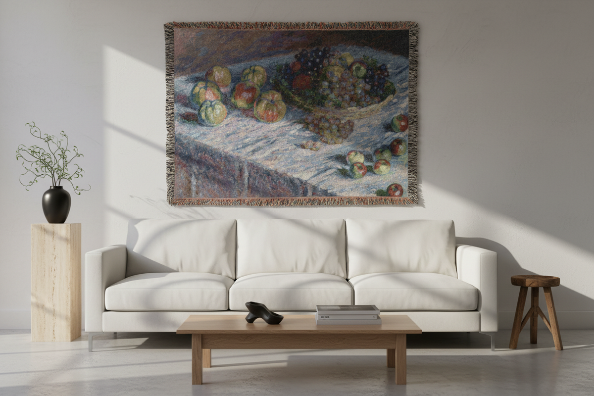 Apples and Grapes — Monet Tapestry Blanket