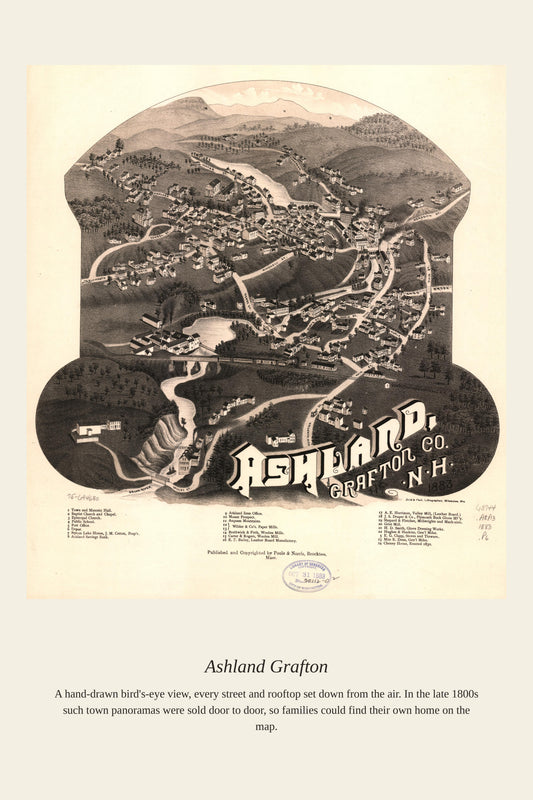 Ashland Grafton - Antique Map Print