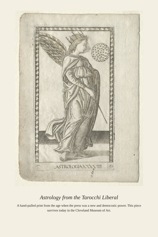 Astrology, Mantegna Tarocchi - Antique Historical Print