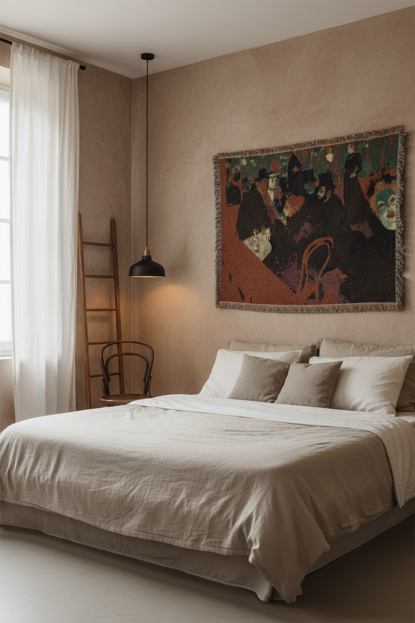 At the Moulin Rouge — Toulouse-Lautrec Tapestry Blanket