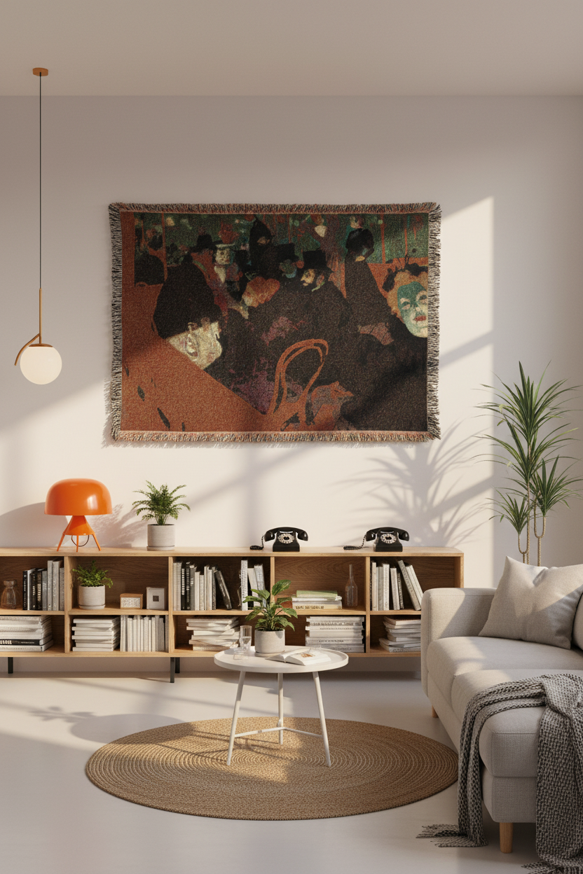 At the Moulin Rouge — Toulouse-Lautrec Tapestry Blanket