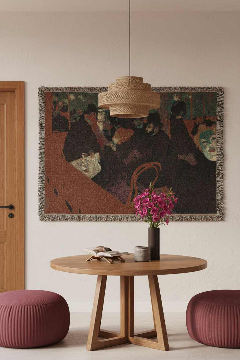 At the Moulin Rouge — Toulouse-Lautrec Tapestry Blanket