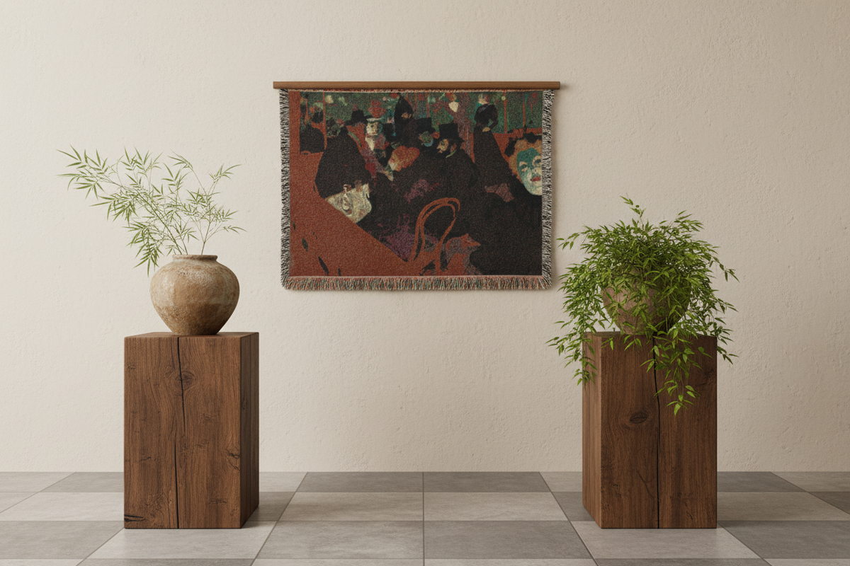 At the Moulin Rouge — Toulouse-Lautrec Tapestry Blanket