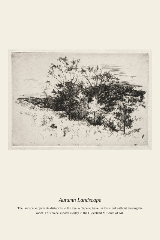 Autumn Landscape - Antique Landscape Print