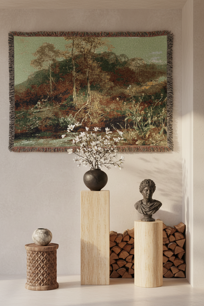 Autumn River Scene, The Brook — Bates Tapestry Blanket