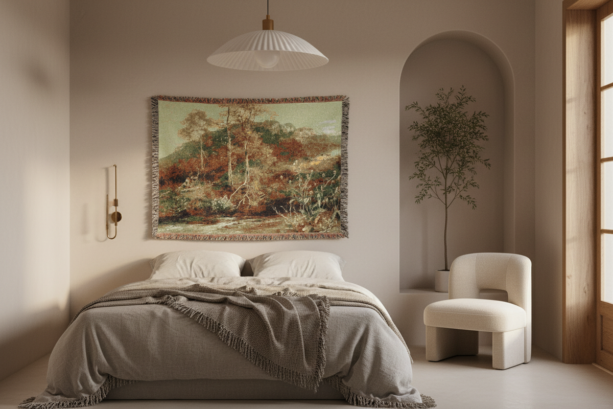 Autumn River Scene, The Brook — Bates Tapestry Blanket