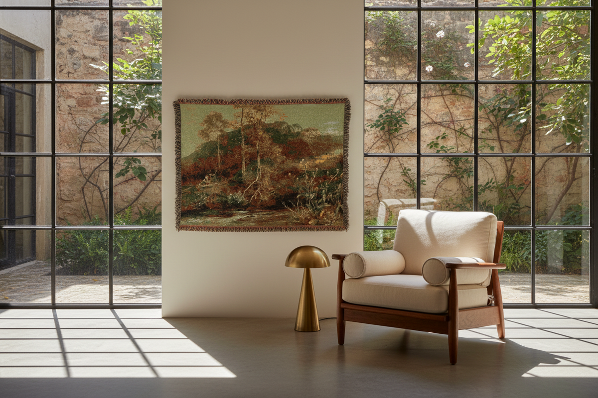 Autumn River Scene, The Brook — Bates Tapestry Blanket